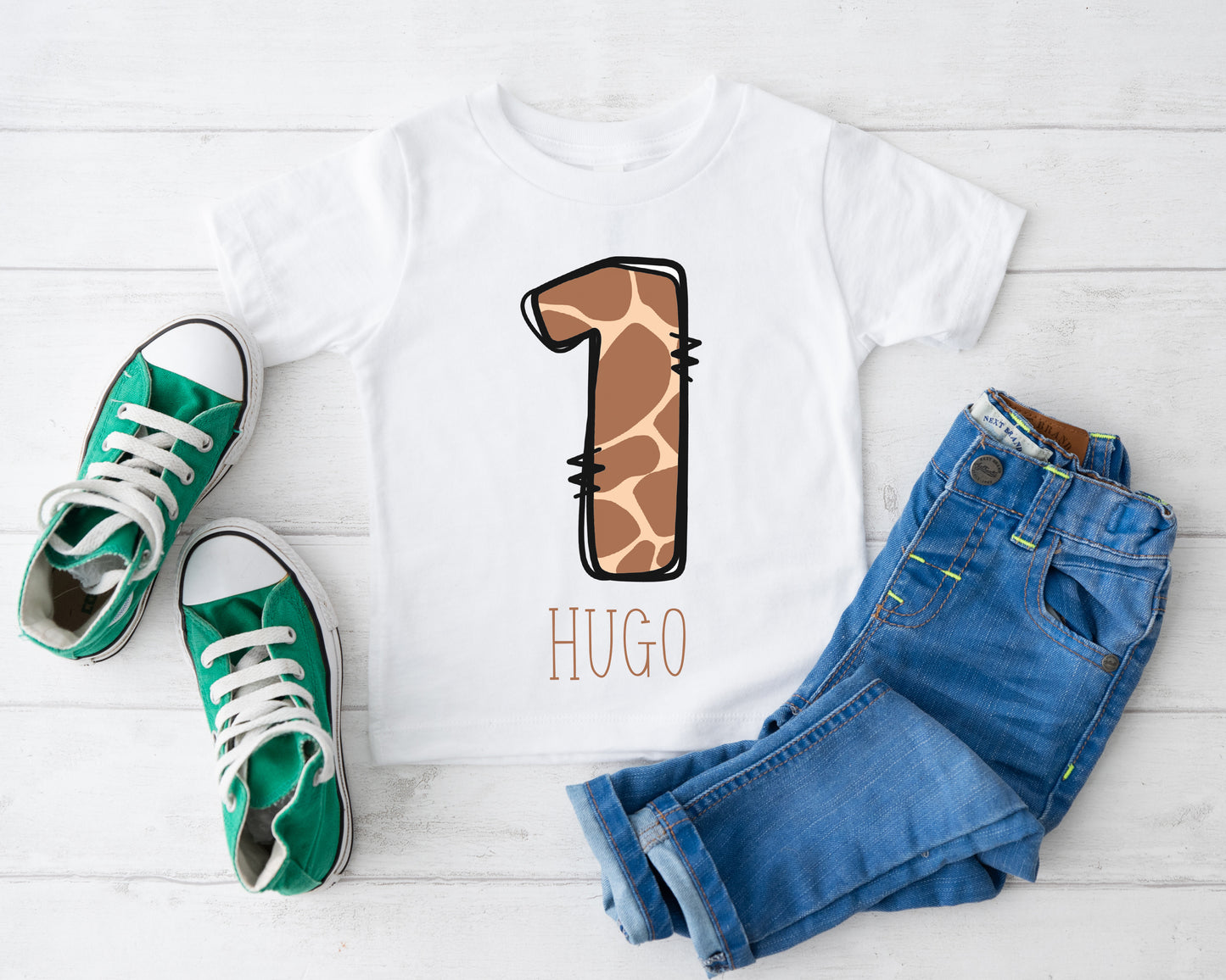 Giraffe Age Birthday T-Shirt
