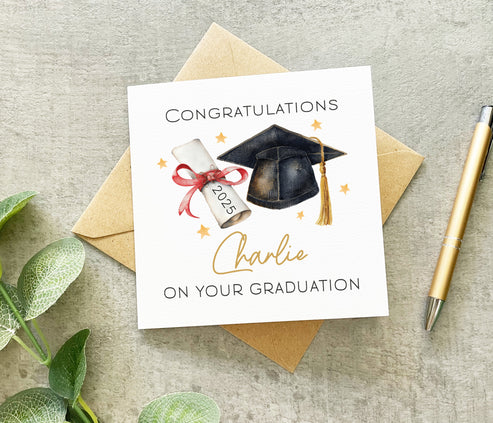 Graduation Cap Card – Pretty Little Personalised