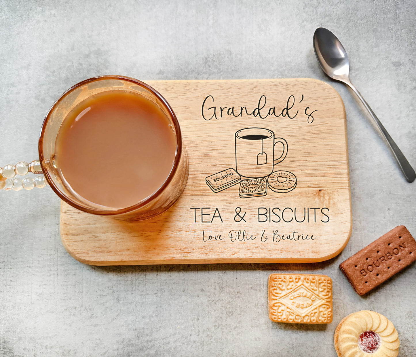 Grandad's Tea & Biscuits Board