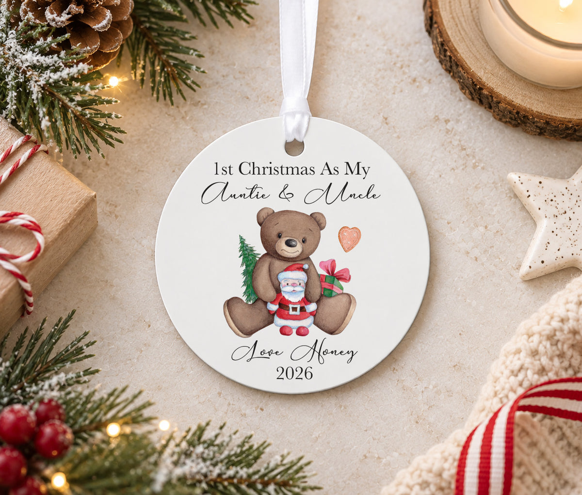 Auntie & Uncle 1st Christmas Bauble