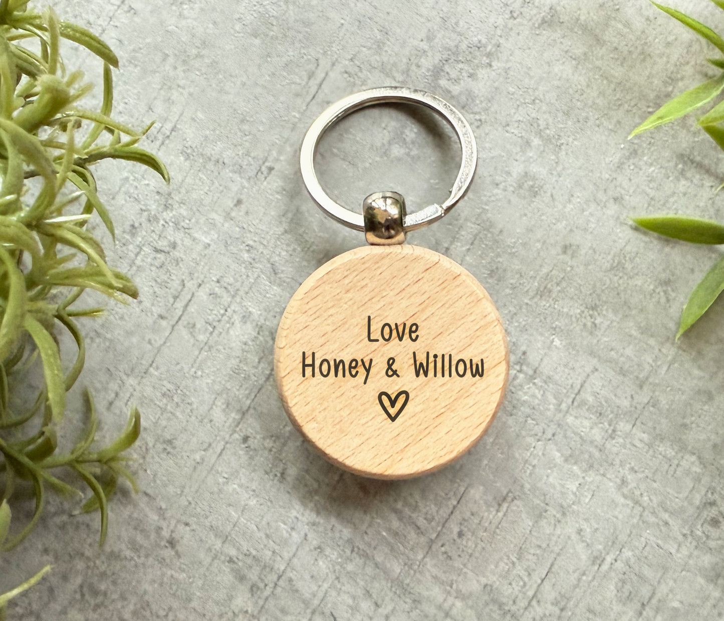 Grandad’s Allotment Personalised Wooden Keyring