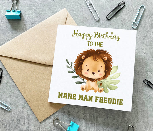 Mane Man Birthday Card