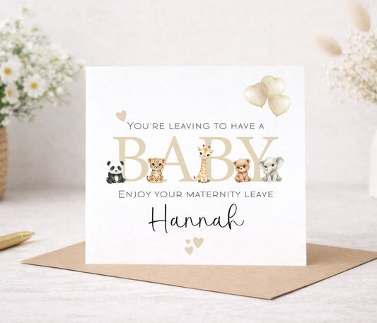 Gender Neutral Maternity Leave Card