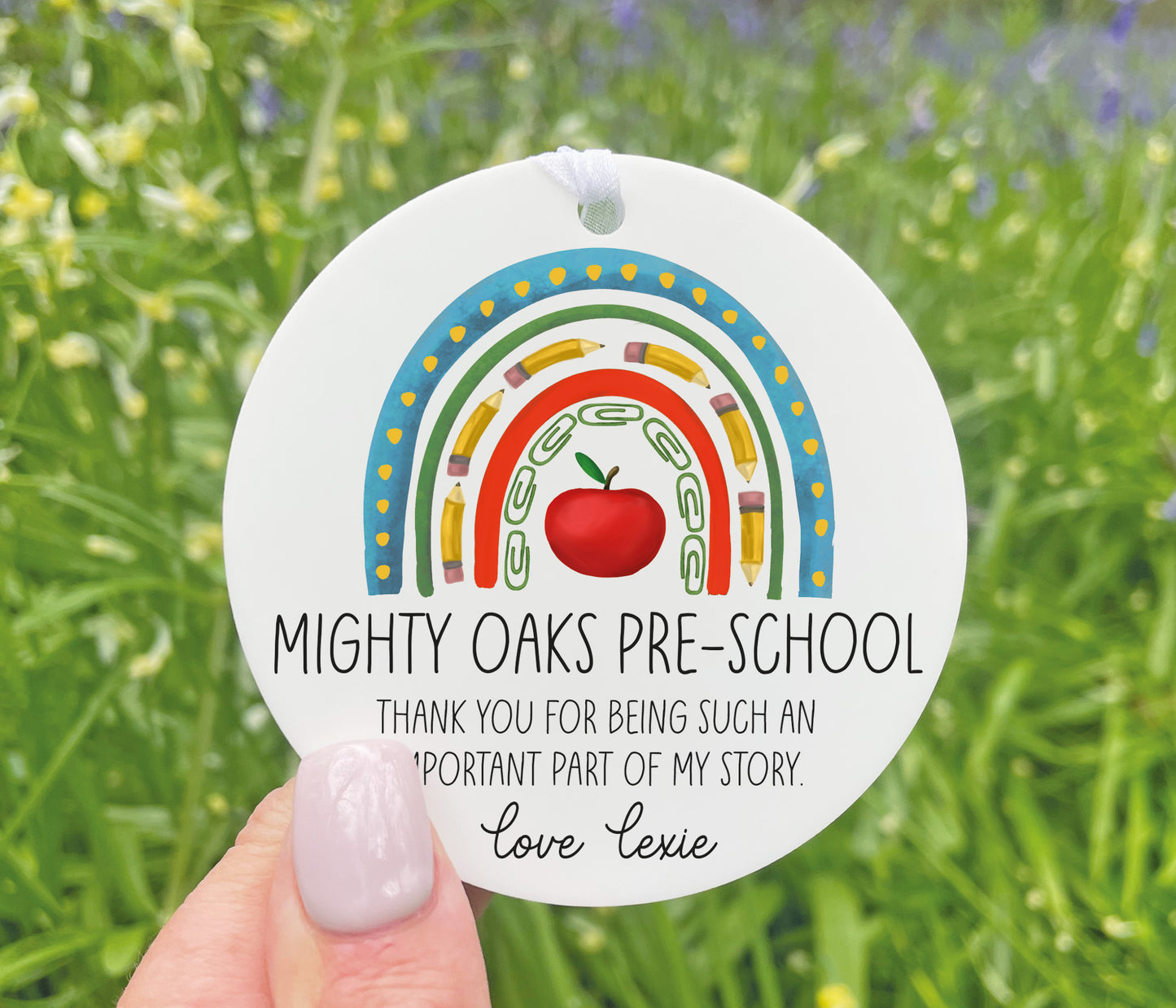 Teacher Rainbow Ornament