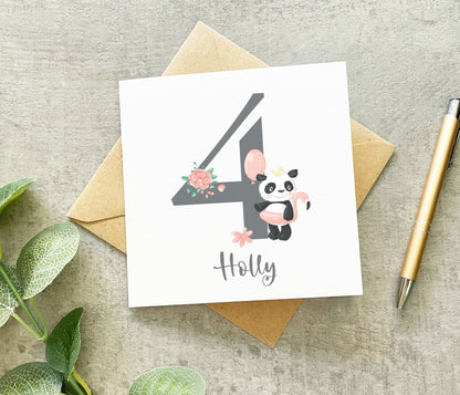 Panda Birthday Card