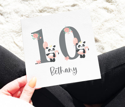Panda Birthday Card