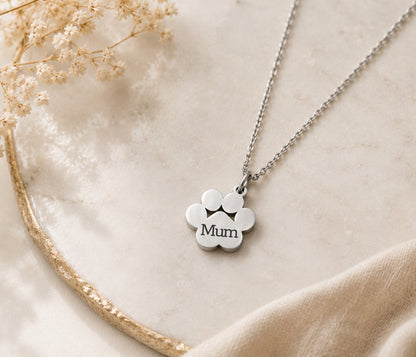 Paw Print Dog Mum Necklace