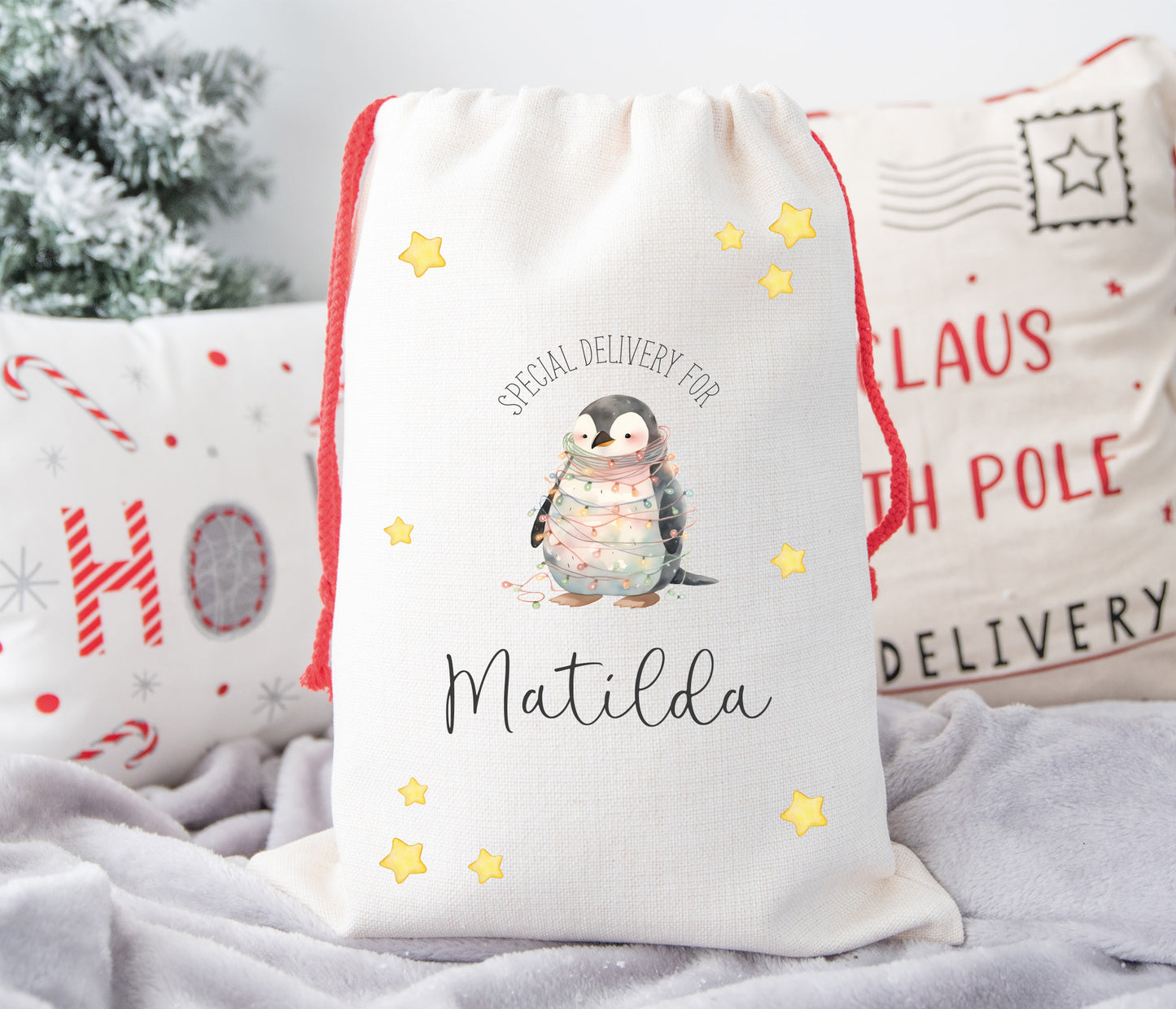 Penguin Christmas Sack
