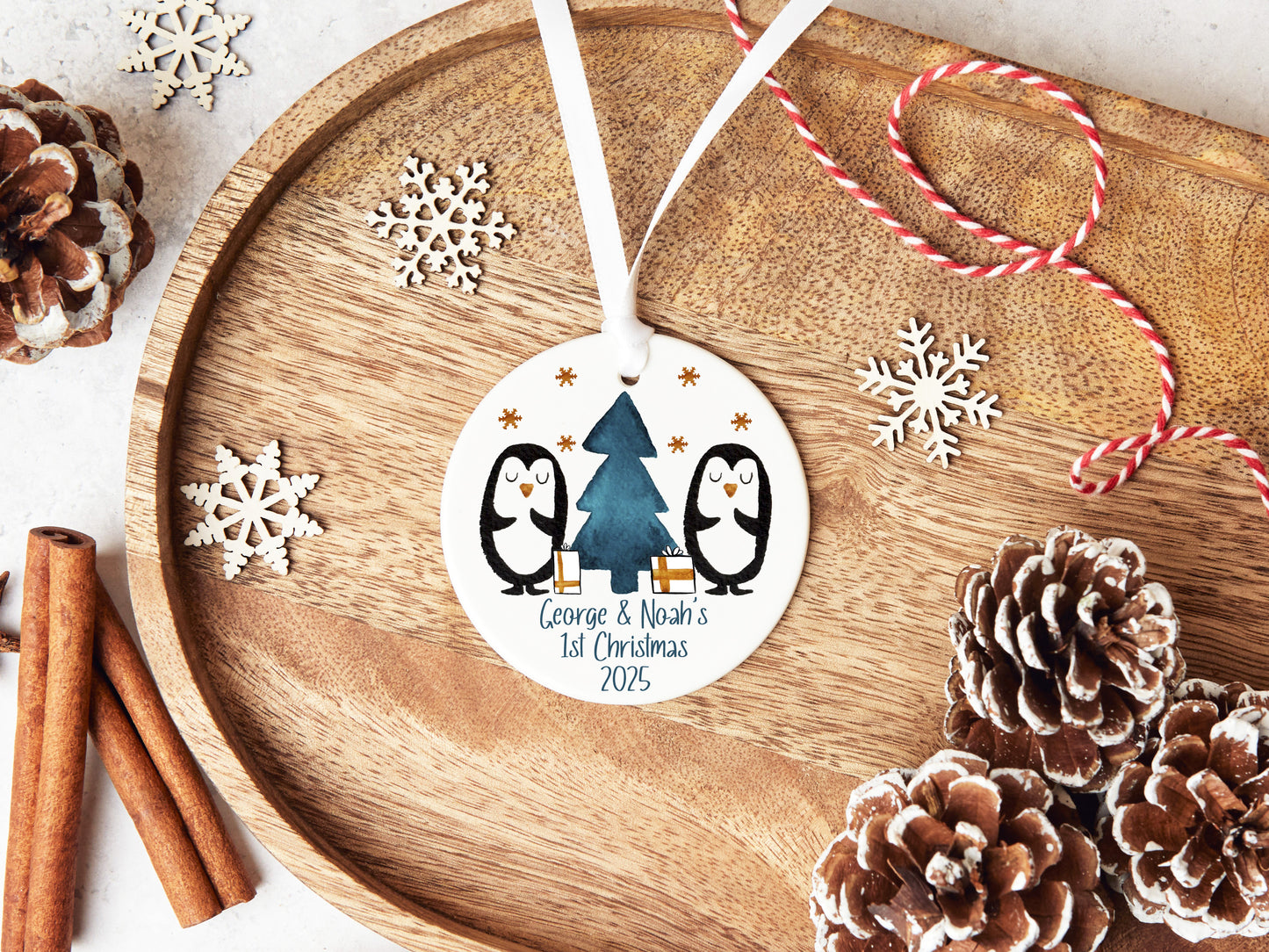 Twins 1st Christmas Bauble