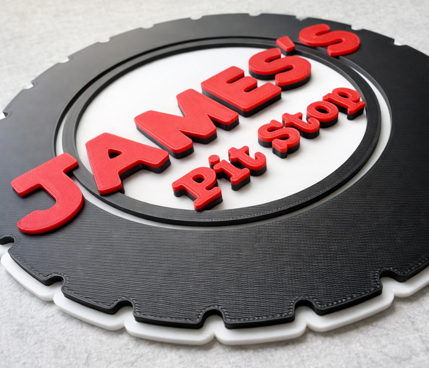 Pit Stop Car Theme Wall Sign