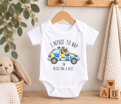 Police Resisting Arrest Baby Vest