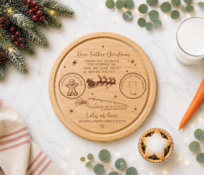 Santa Christmas Eve Board Round