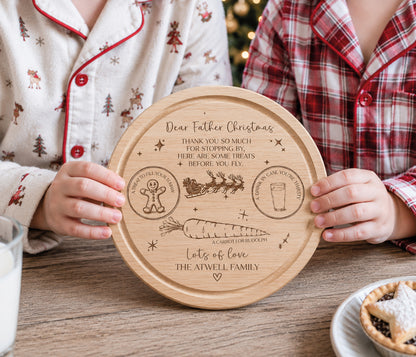 Santa Christmas Eve Board Round