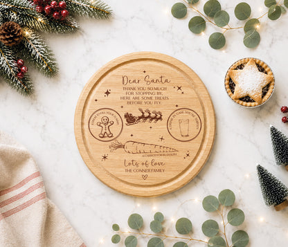 Santa Christmas Eve Board Round