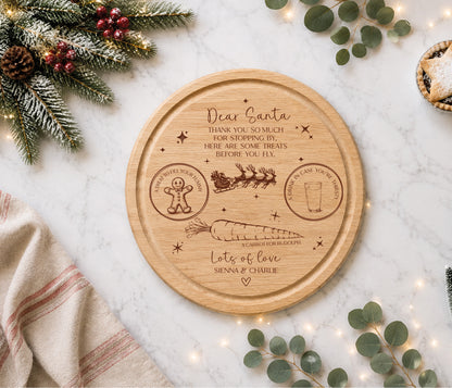 Santa Christmas Eve Board Round