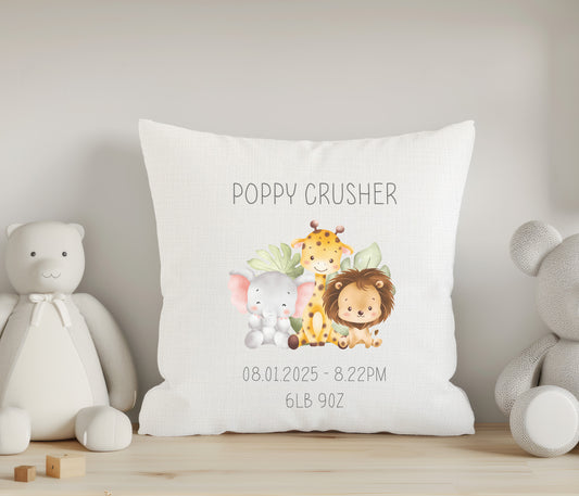 Safari Animals New Baby Cushion