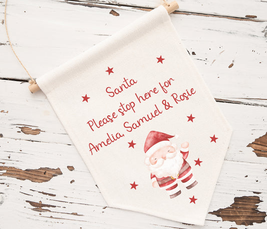Santa Stop Here Sign
