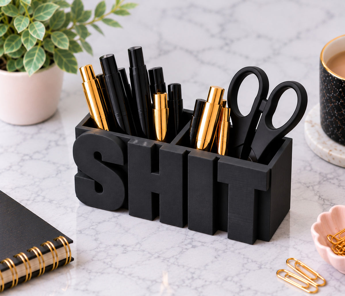 Shit Pen Pot Desk Organiser