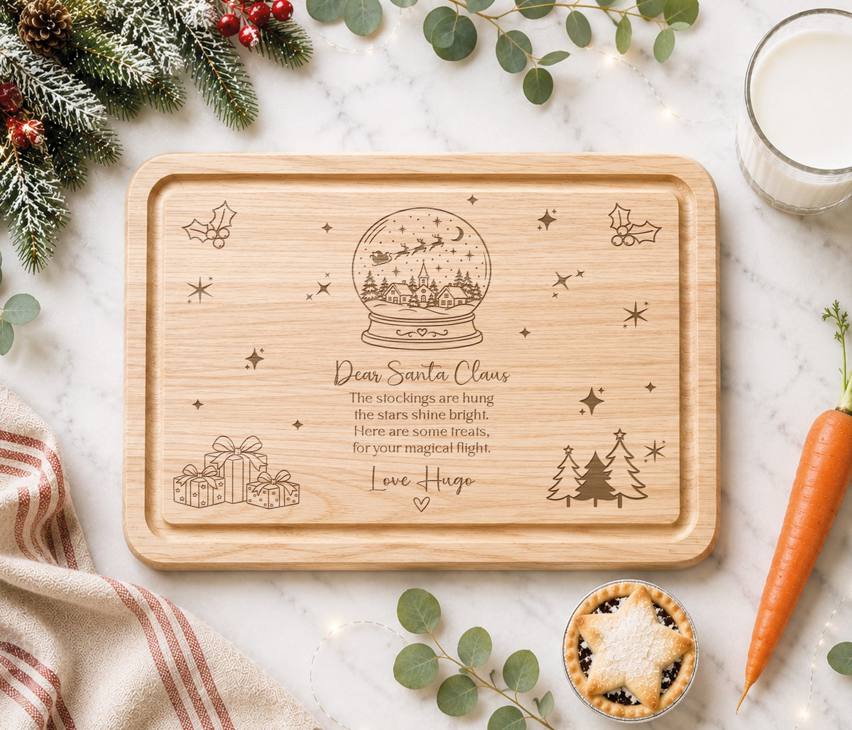 Father Christmas Snowglobe, Christmas Eve Board