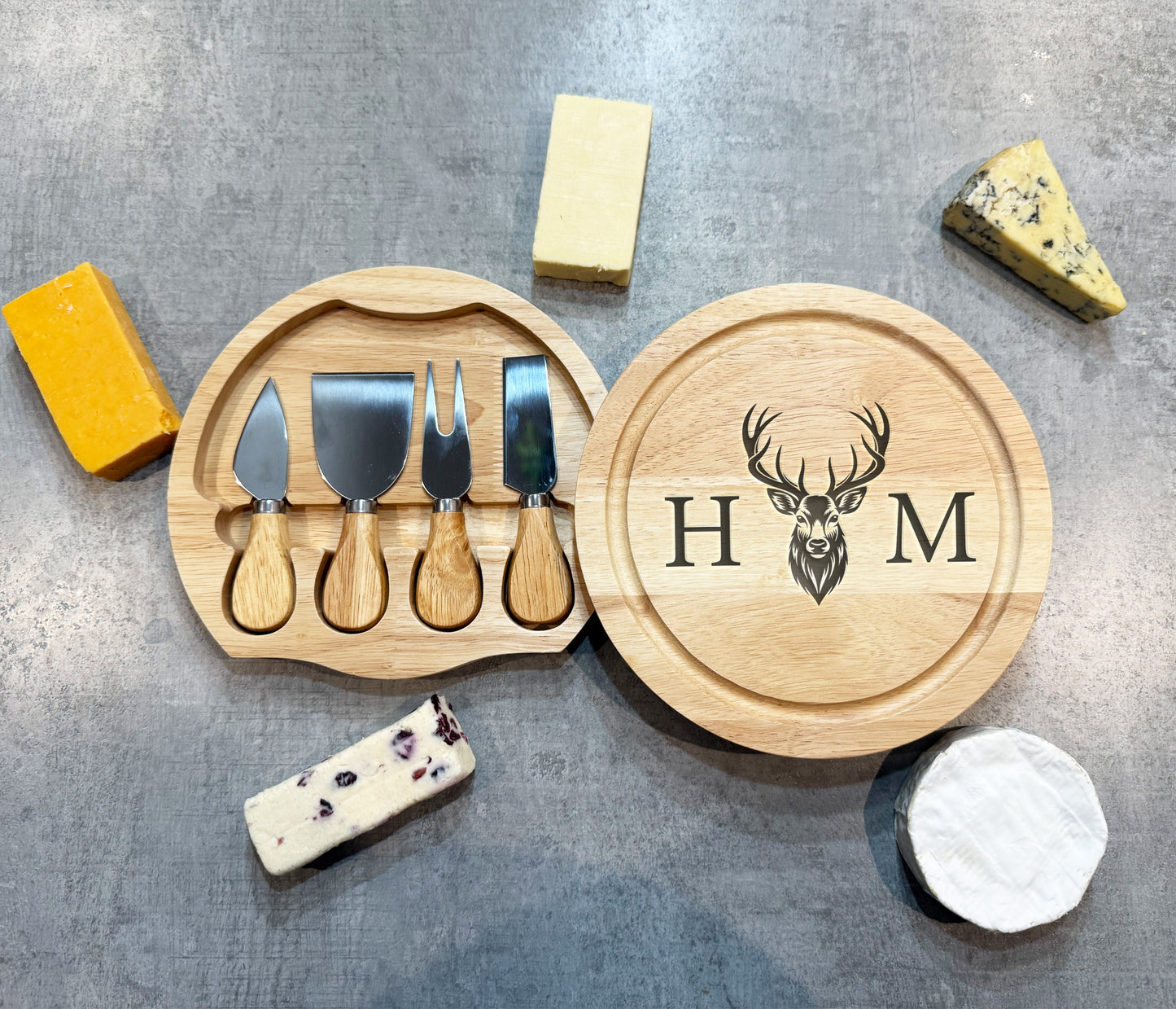 Stag Initials Cheeseboard