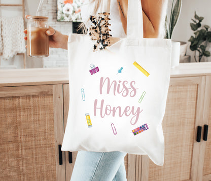 Personalised Teacher Tote Bag