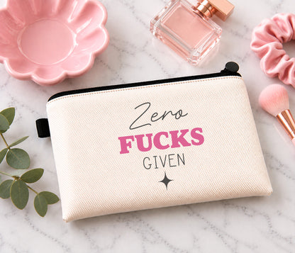 Zero Fucks Given Makeup Bag