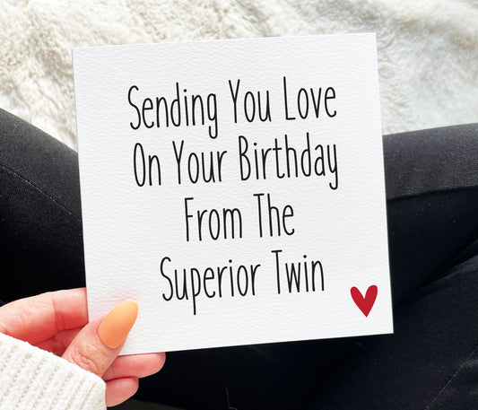 Superior Twin Birthday Card