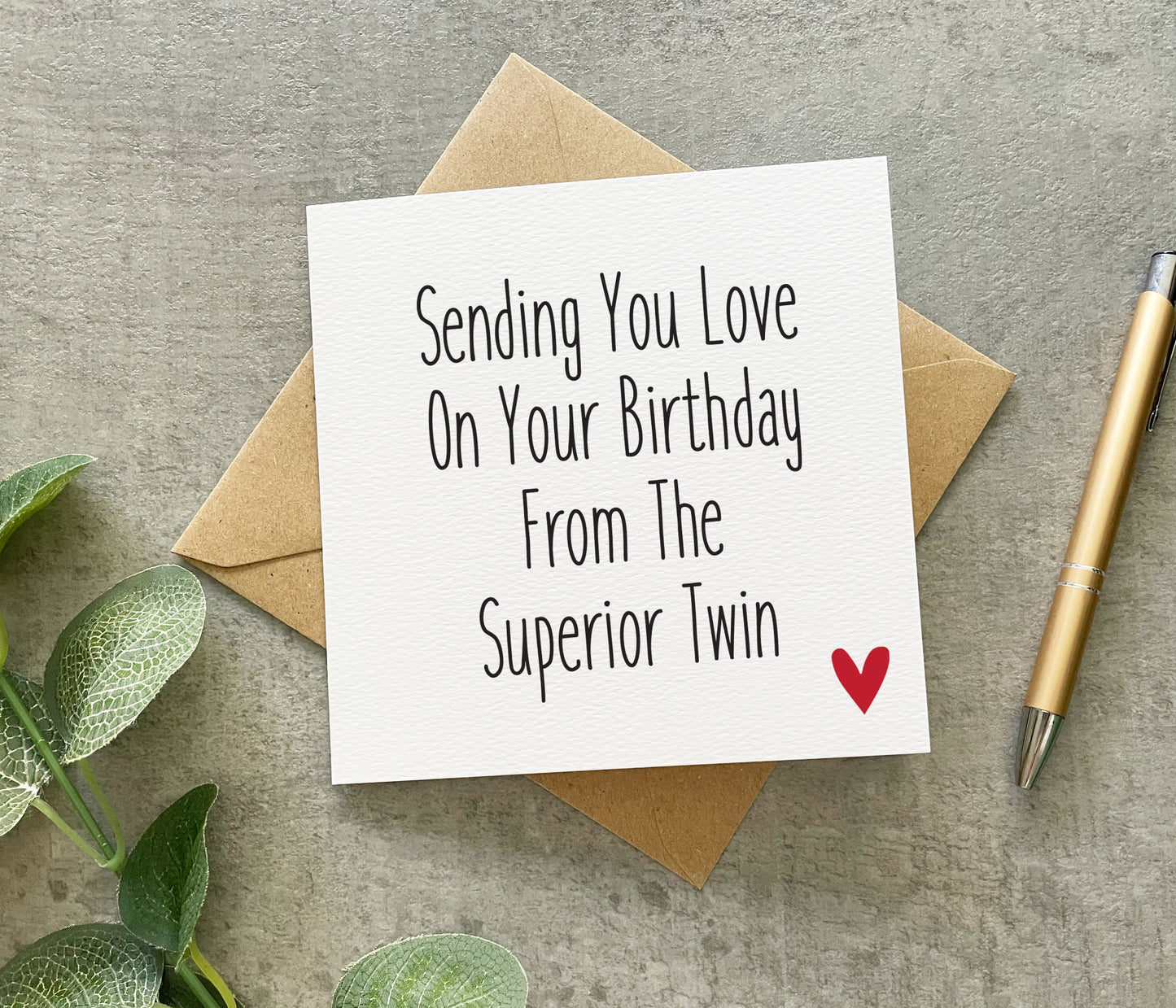 Superior Twin Birthday Card