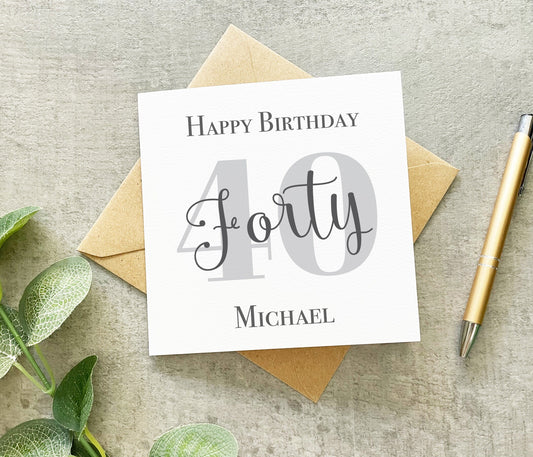 40th Birthday Card For Him