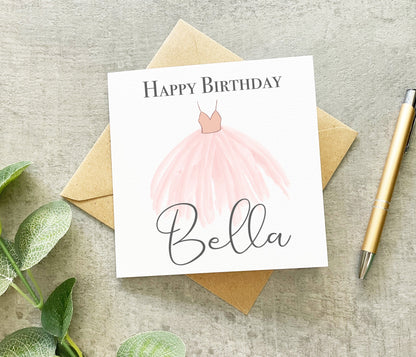 Ballerina Birthday Card