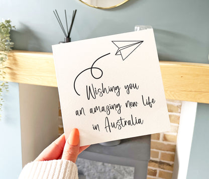 Emigrating Good Luck Card