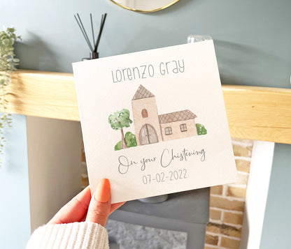 Christening Church Card