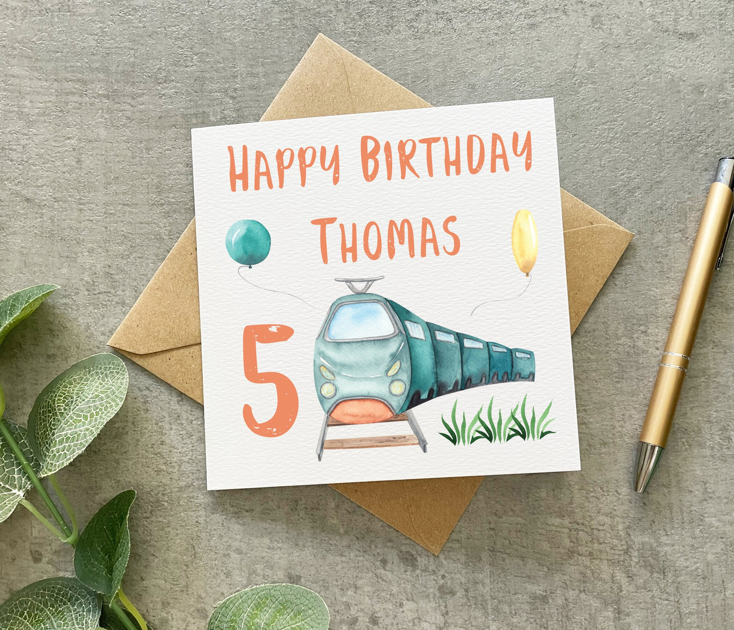 Train Birthday Card