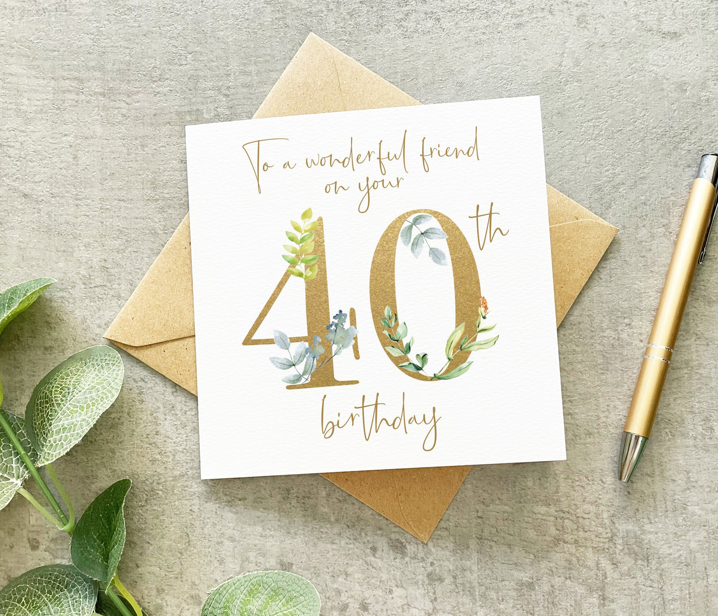 Wonderful Friend 50th Card