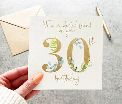Wonderful Friend 50th Card