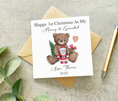 Bear Grandparents 1st Christmas Card