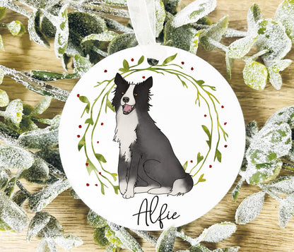 Border Collie Bauble