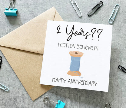 Cotton Anniversary Card