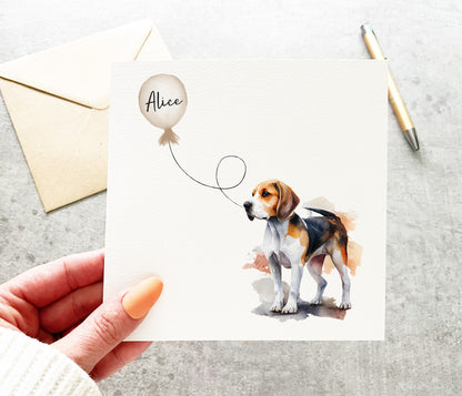 Beagle Birthday Card