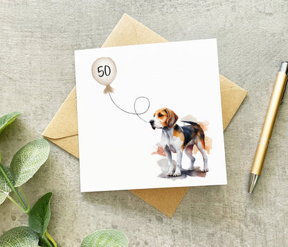 Beagle Birthday Card