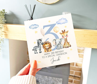 Grandson Safari Animals Card