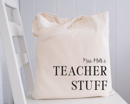 Teacher Stuff Tote Bag