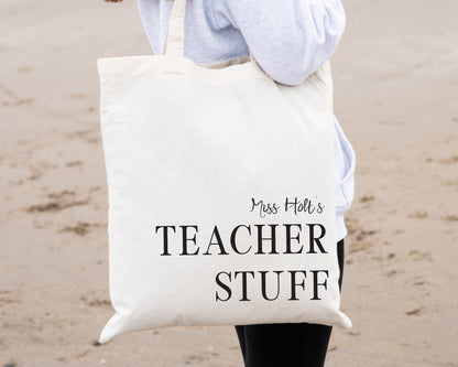 Teacher Stuff Tote Bag