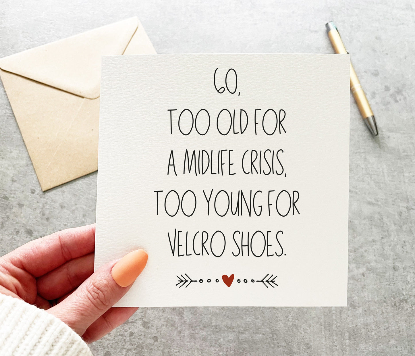 Velcro Shoes 60th Birthday Card