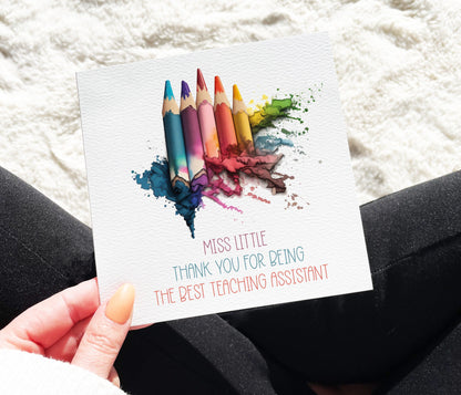 Teaching Assistant Pencils Card
