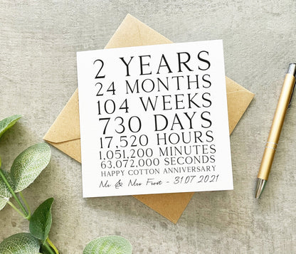 2 Year Anniversary Card