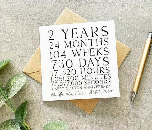 2 Year Anniversary Card