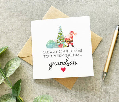 Special Grandson Christmas Card