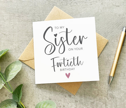 Sister 30th Birthday Card