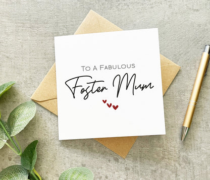 Fabulous Foster Mum Card
